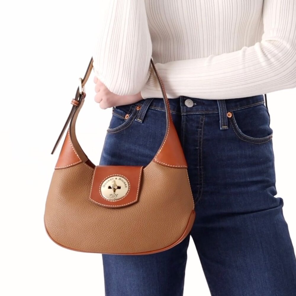 Dooney & Bourke Pebble Turnlock Hobo 26 Caramel 😍 Sold out at Dooney & Bourke